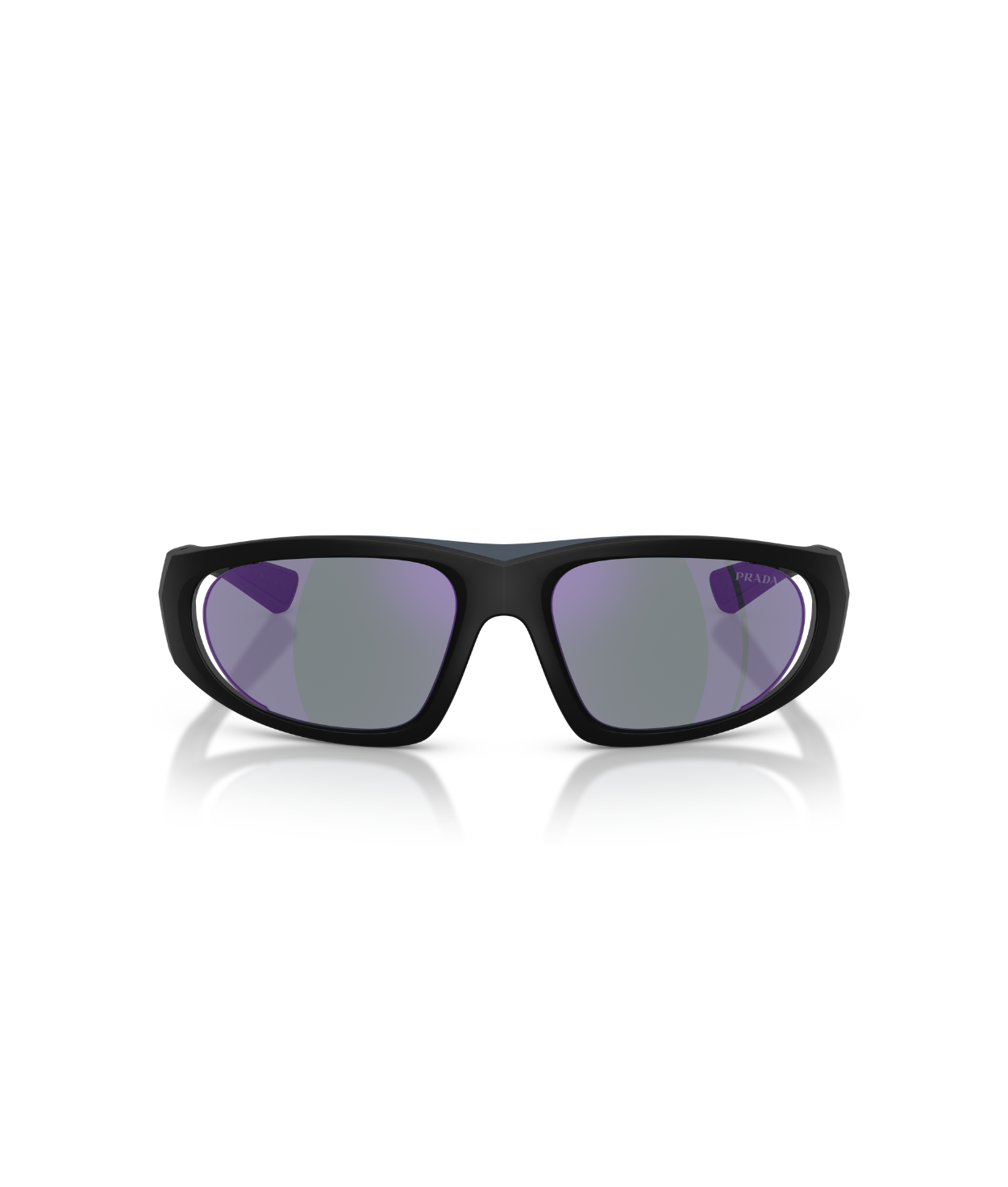 Matte black-Dark blue mirror violet
