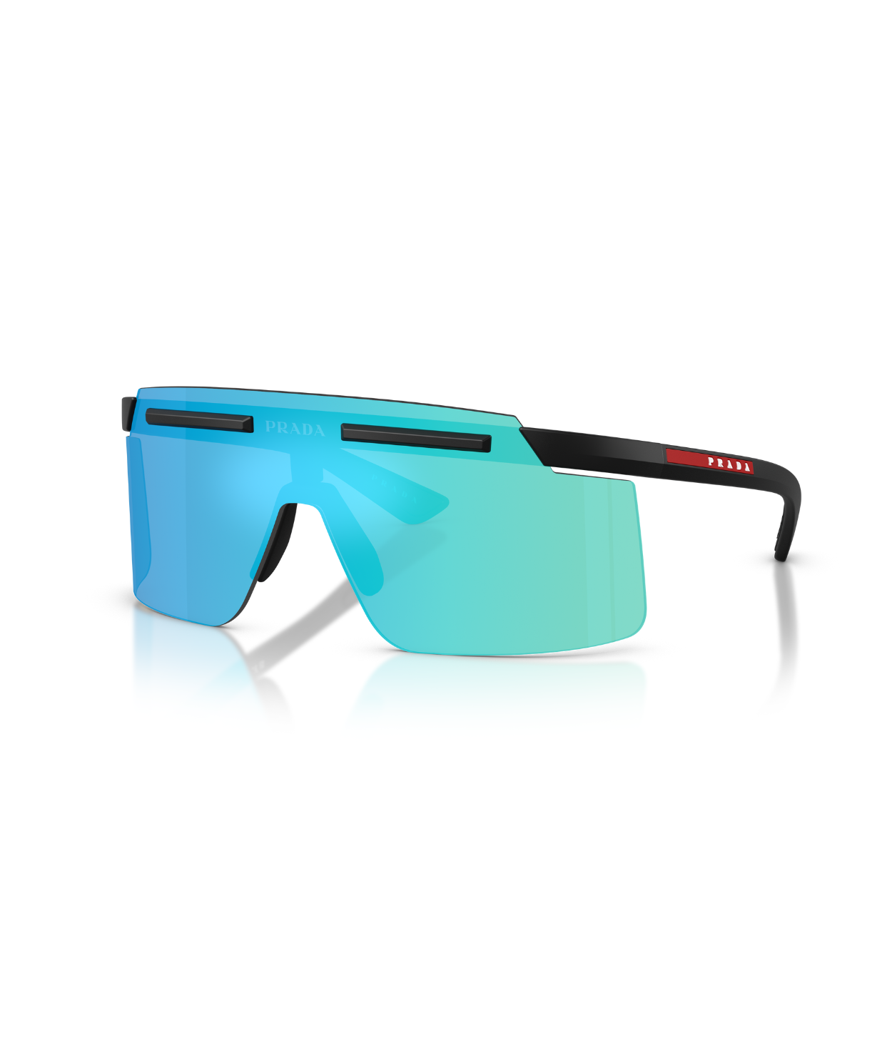 Matte black-Light green mirror blue