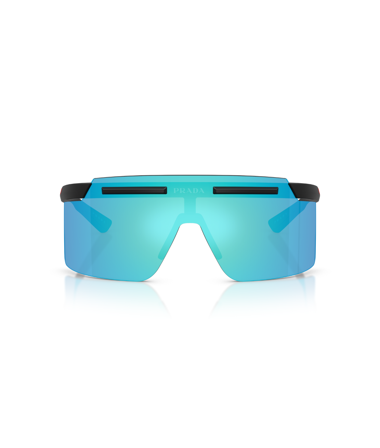 Matte black-Light green mirror blue