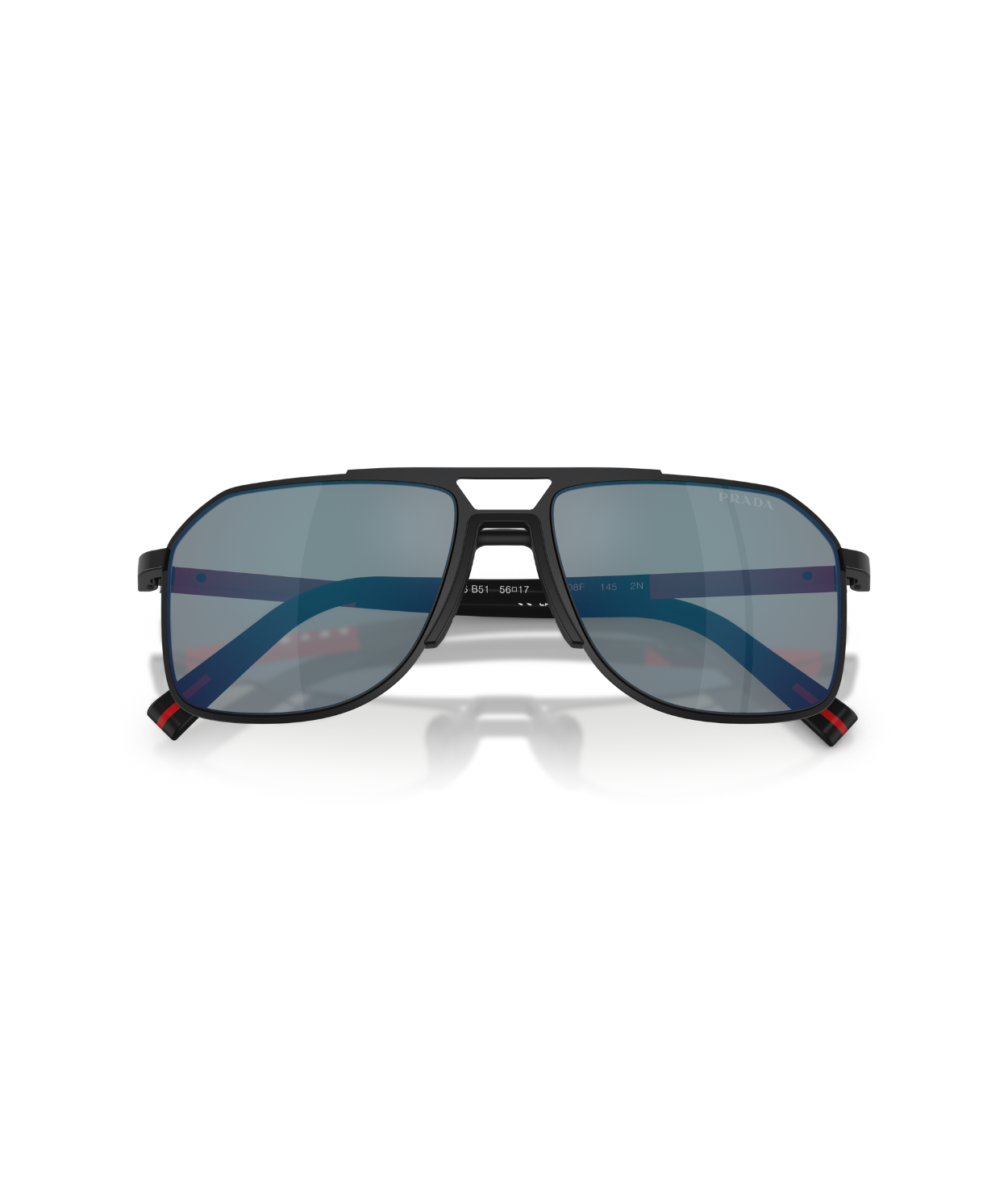Matte black-Dark grey mirror blue/red