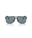 Matte black-Dark grey mirror blue/red