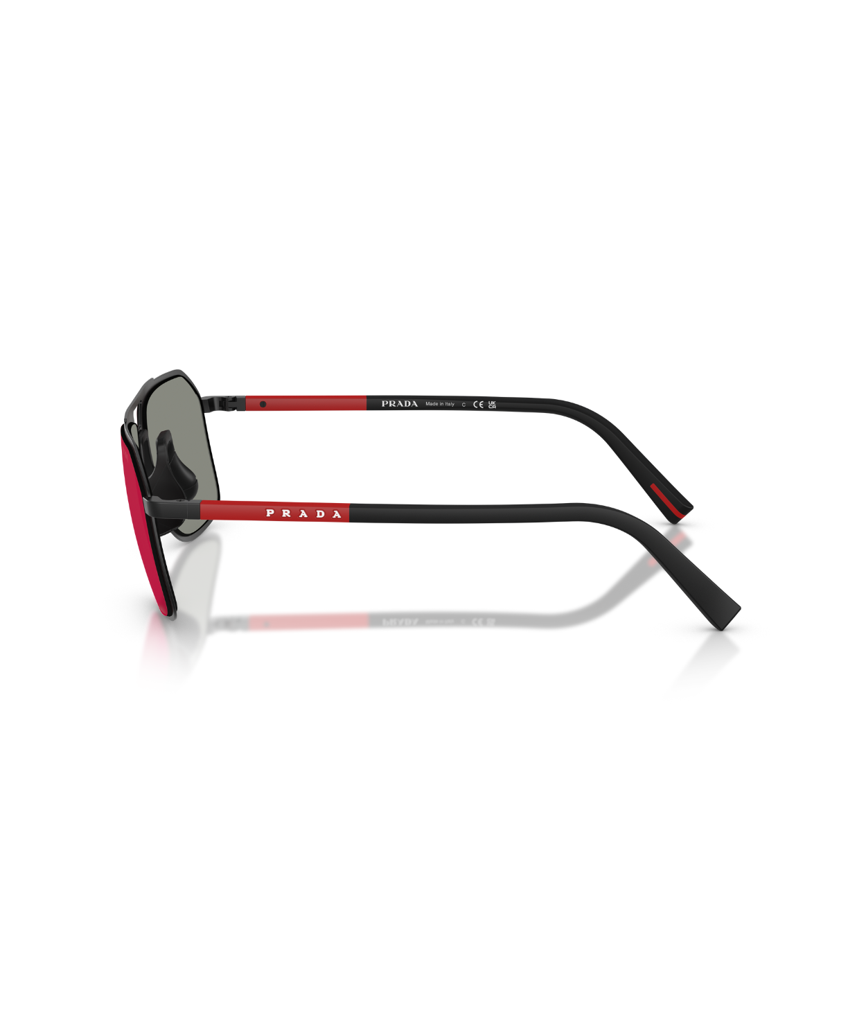 Matte black-Dark grey mirror blue/red