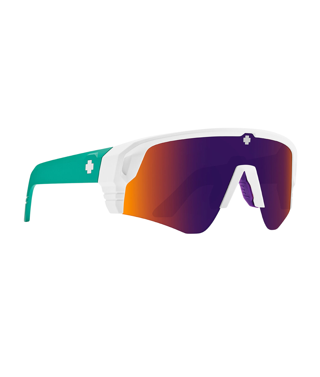 Matte White Teal-Gray Green Dark Purple