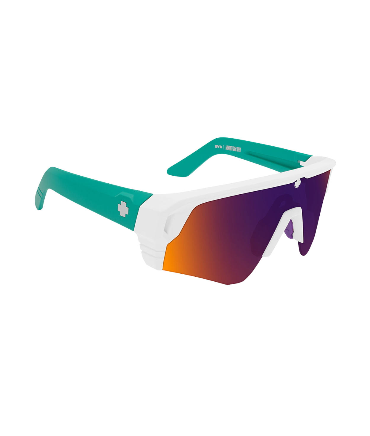 Matte White Teal-Gray Green Dark Purple