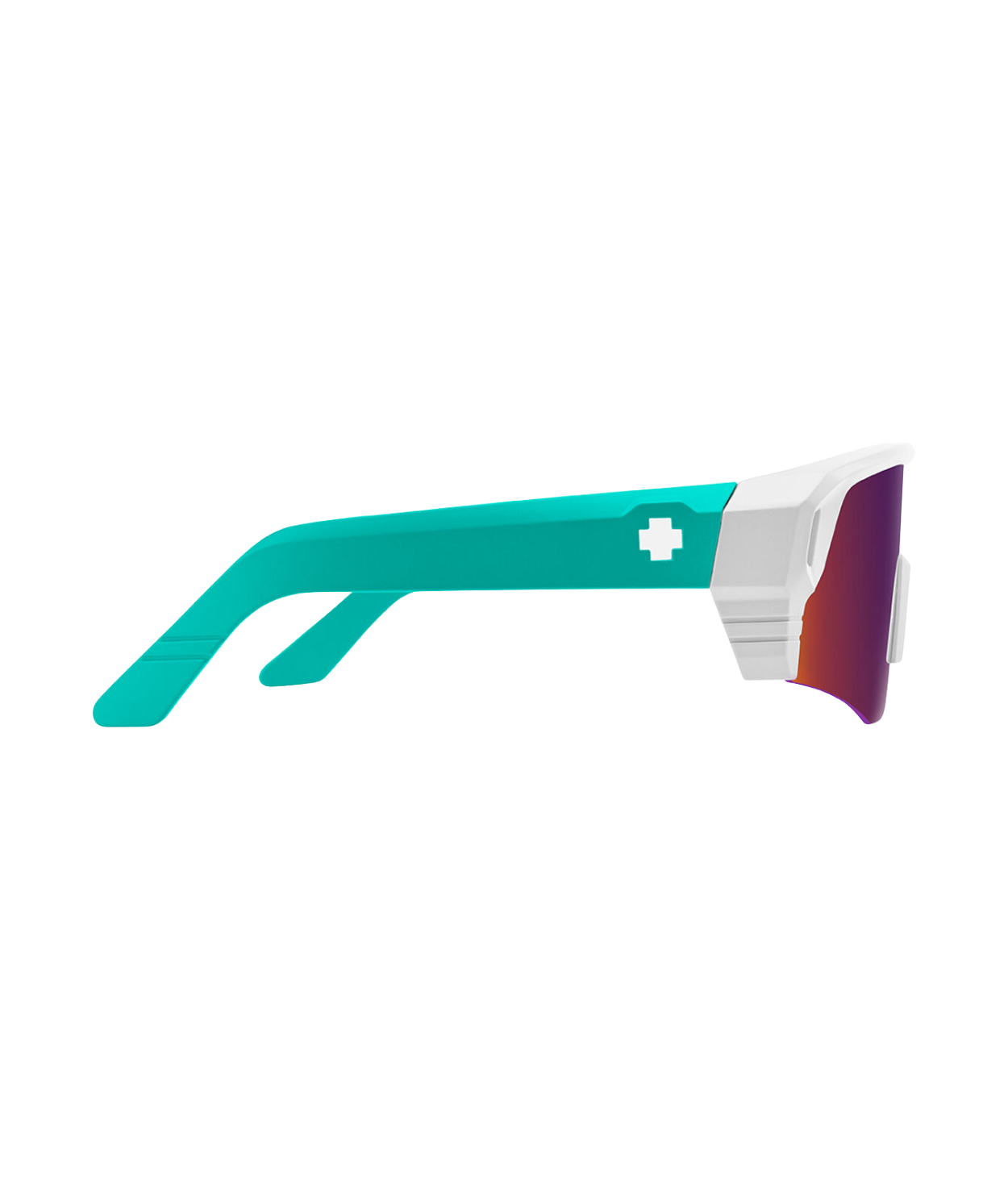 Matte White Teal-Gray Green Dark Purple