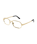Cartier Décor C CT0442O geometric eyeglasses in Shiny Gold, three-quarter view